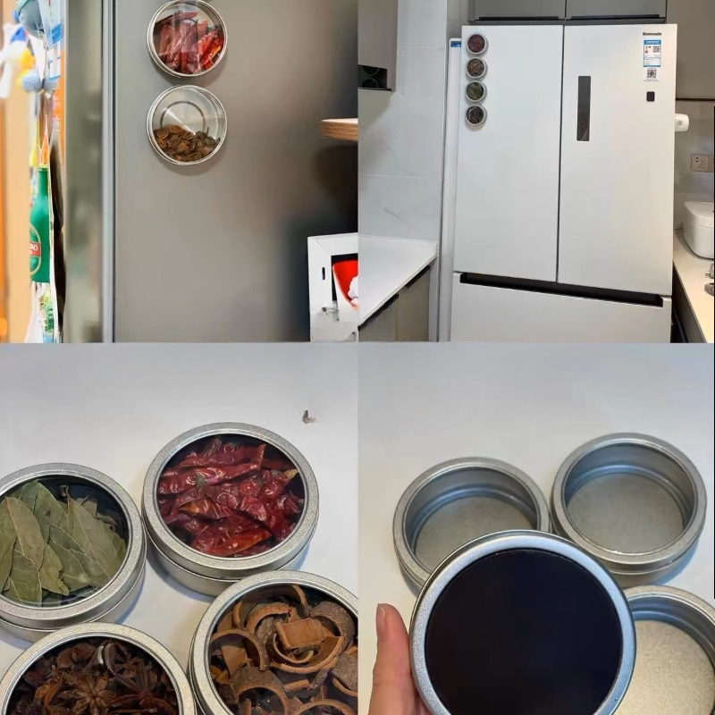 Magnetic Spice Tins with Clear - Tin Container Lid 评论和价格