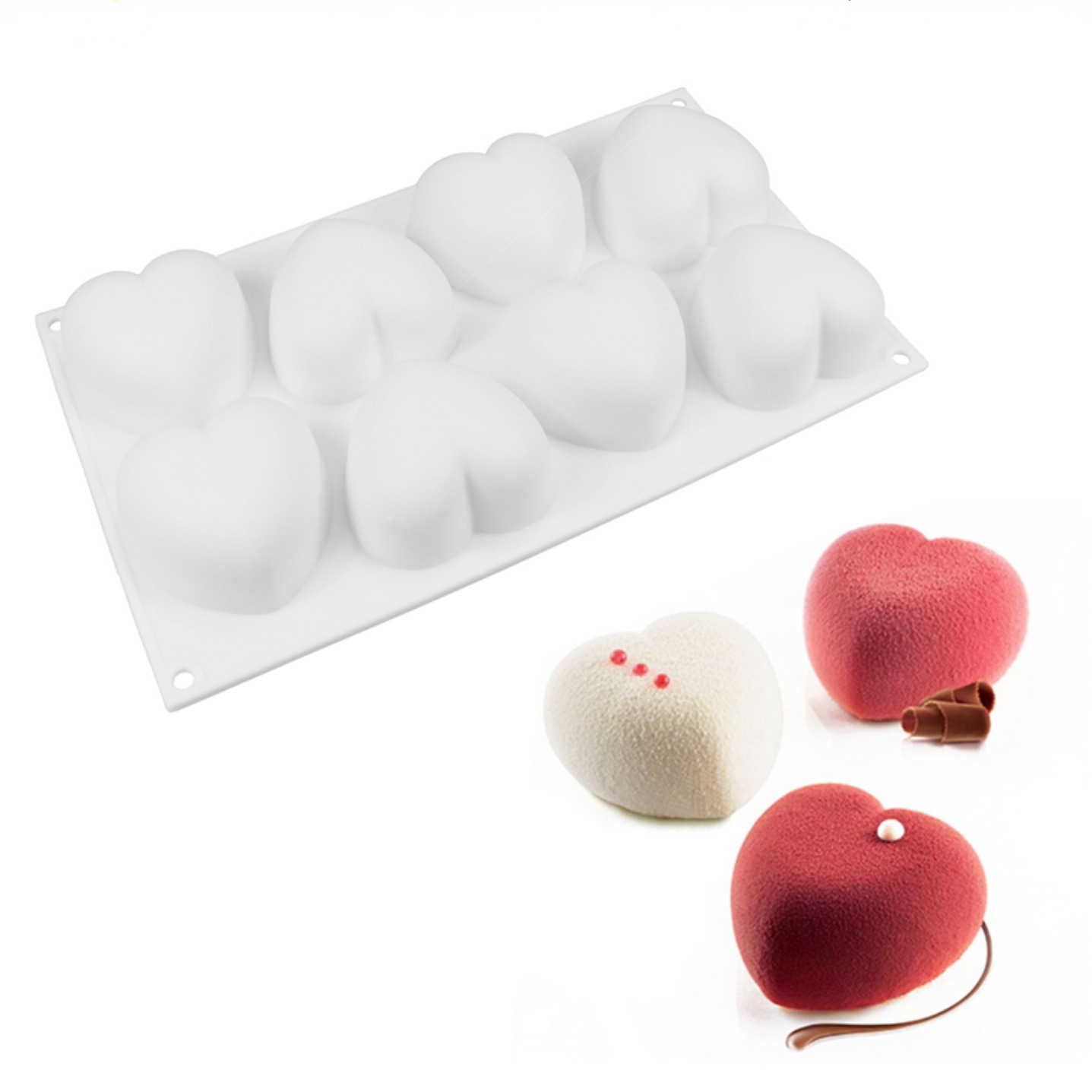Love Heart Silicone Soap Mold  - Candle Making Kits 评论和价格