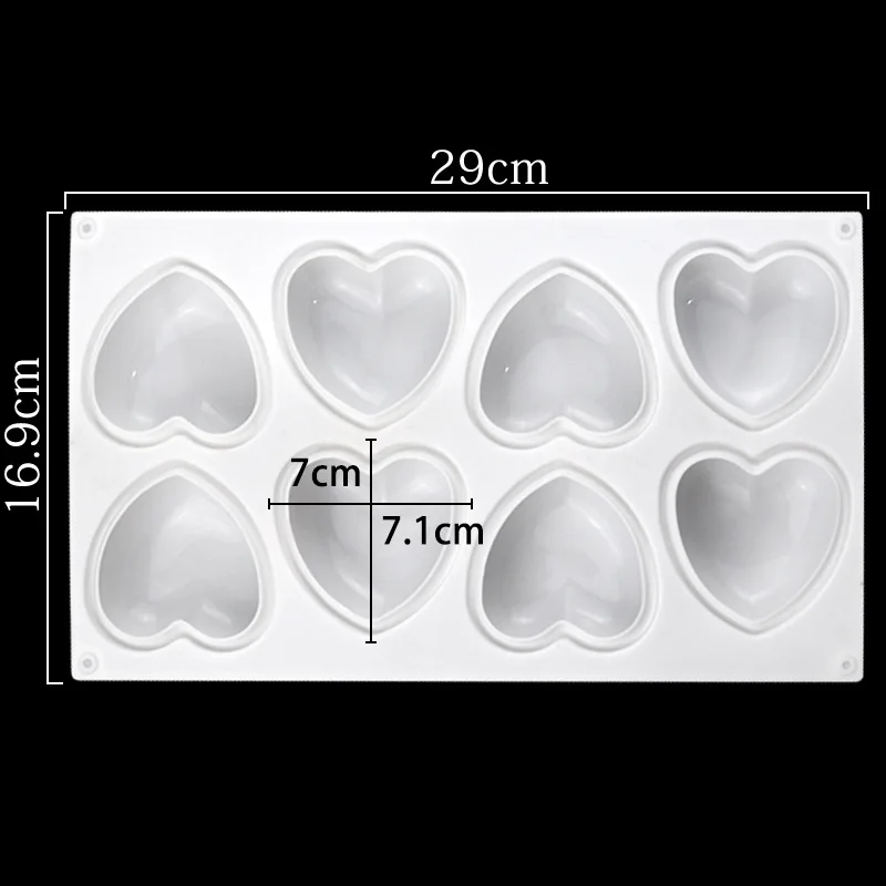 Love Heart Silicone Soap Mold  - Candle Making Kits 评论和价格