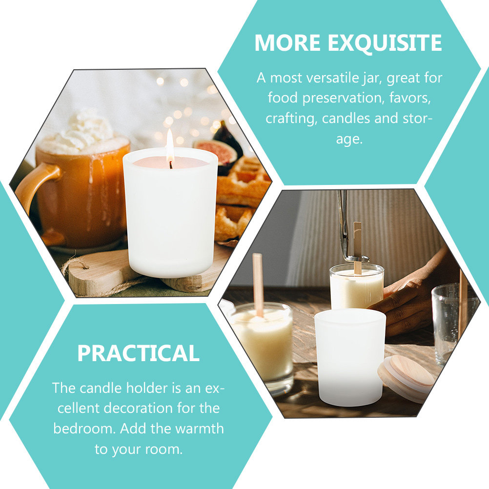 Empty Glass Jar Glass Containe - Candle Making Jars With Lids 评论和价格