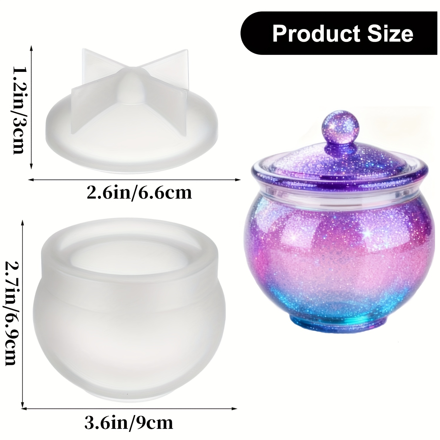 1 set of round resin can molds - Candle Making Jug 评论和价格